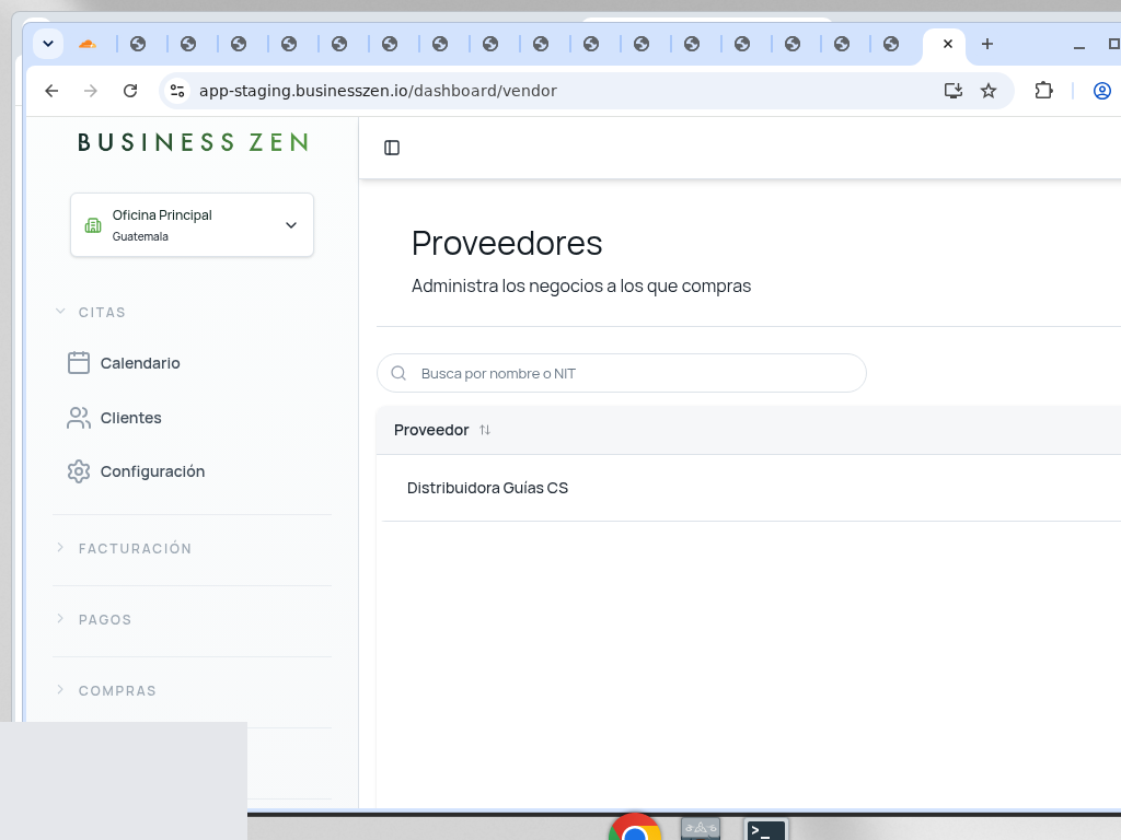 Proveedor creado